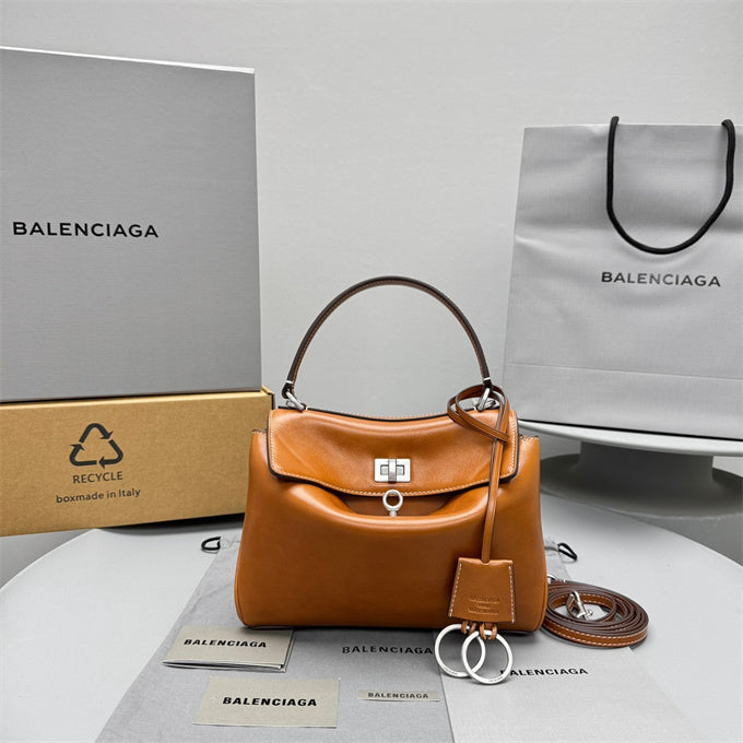Balenciaga Women's Rodeo Handbag Mini Brown