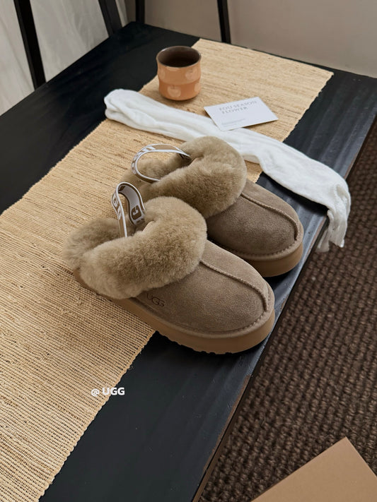 UGG x Sacai Suede and Shearling Penny Loafer