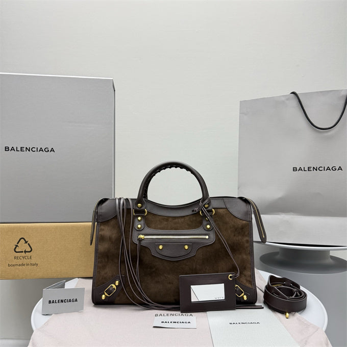 Balenciaga Women's Le City Bag Medium Bag Maroon